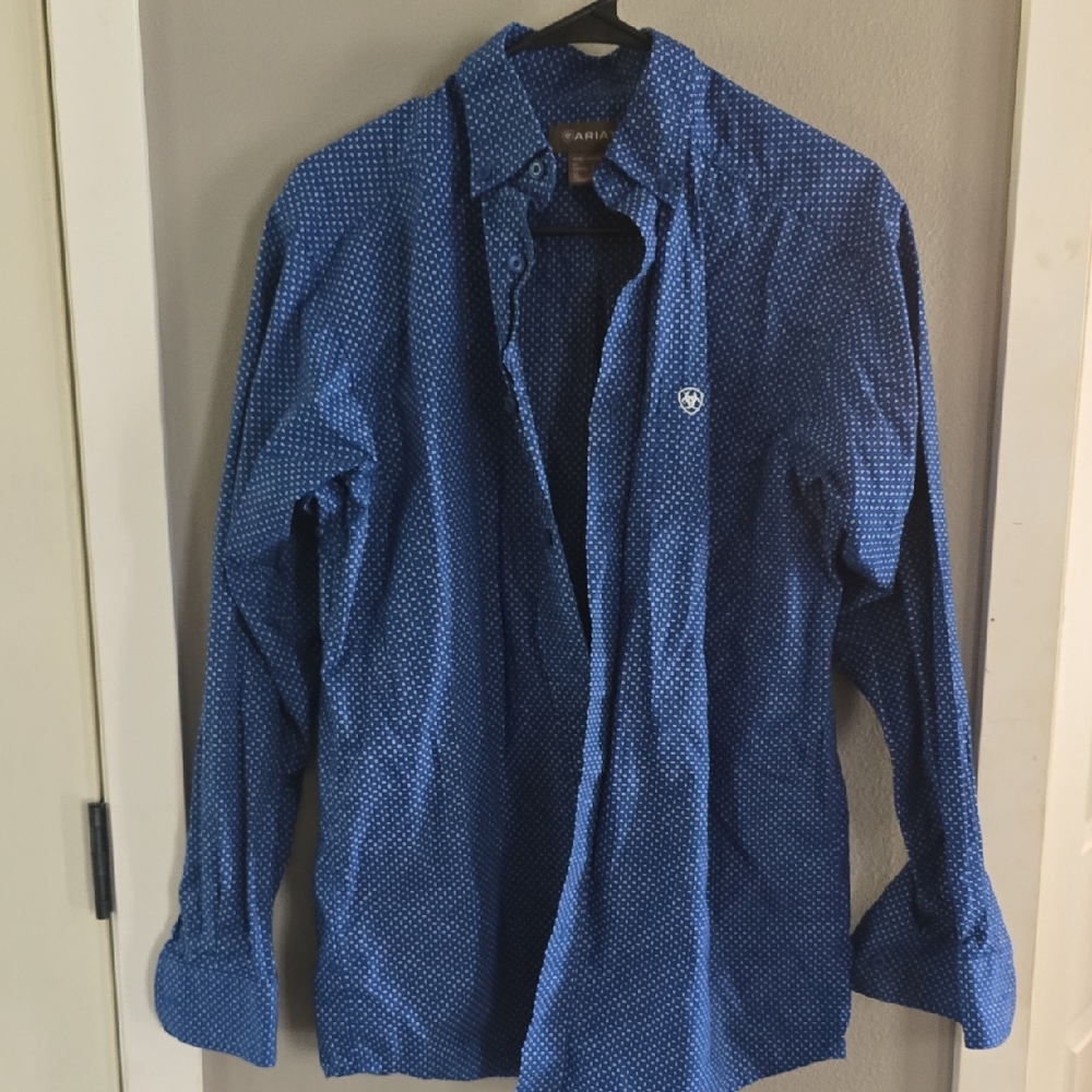 Ariat Blue Patterned Men's Shirt